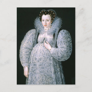 未知の女性のポートレートc.1595ファインアート ポストカード