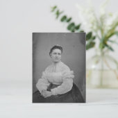 未知の女性の南北戦争時代ポートレート ポストカード (スタンド正面)