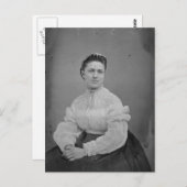 未知の女性の南北戦争時代ポートレート ポストカード (正面/裏面)