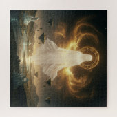 未知の宇宙に漂う神秘的な精神 ジグソーパズル (横)