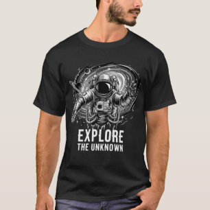 未知の宇宙を探検しよう アストロノートTシャツ   スペースギャラ Tシャツ