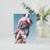 未知の帆船からの船首像 ポストカード (スタンド正面)