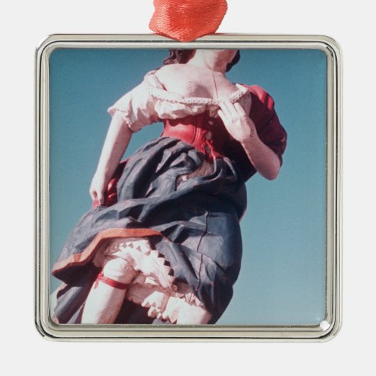 未知の帆船からの頭首 メタルオーナメント (正面)