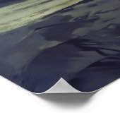 未知の旅 – モノクロ印象派アート ポスター (角)