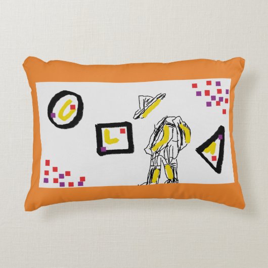 未知の枕のファンキー探索 アクセントクッション (正面)