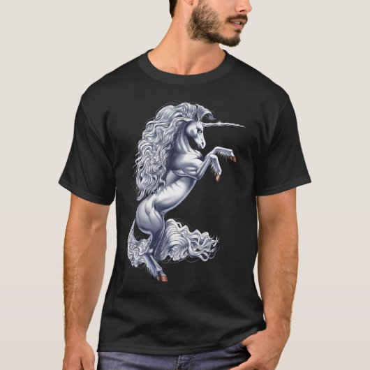 未知の生き物 ユニコーン Tシャツ (正面)