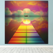 未知の目的地への道 キャンバスプリント (インサイチュ (ウッドフロア))