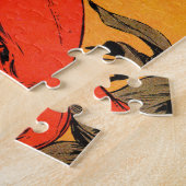 未知の緑の沼モンスターヴィンテージ漫画 ジグソーパズル (側面)