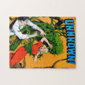 未知の緑の沼モンスターヴィンテージ漫画 ジグソーパズル (横)