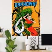 未知の緑の沼モンスターヴィンテージ漫画 ポスター (ホームオフィス)