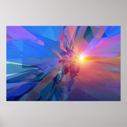 未知の領域 – 抽象芸術アートポスター ポスター (正面)