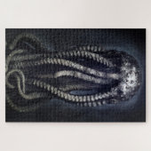 未知の頭足類の不気味な像 ジグソーパズル (横)