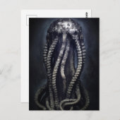 未知の頭足類の不気味な像 ポストカード (正面/裏面)