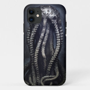 未知の頭足類の不気味な像 iPhone 11 ケース