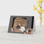 未知のKeeshondのKomicの挨拶状 カード (黄色い花)