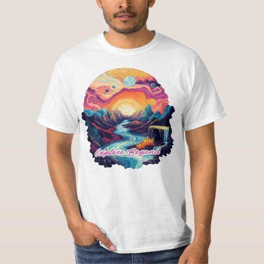 未知への挑戦 Tシャツ (正面)
