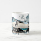 未知への電車の乗り物 コーヒーマグカップ (中央)