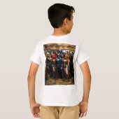 未知を探索する" "アドベンチャー待ち" "追跡する Tシャツ (裏面フル)