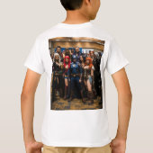 未知を探索する" "アドベンチャー待ち" "追跡する Tシャツ (裏面)