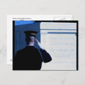 未知兵士の墓、敬礼 ポストカード (正面/裏面)