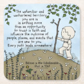 未知地 スクエアペーパーコースター (正面)