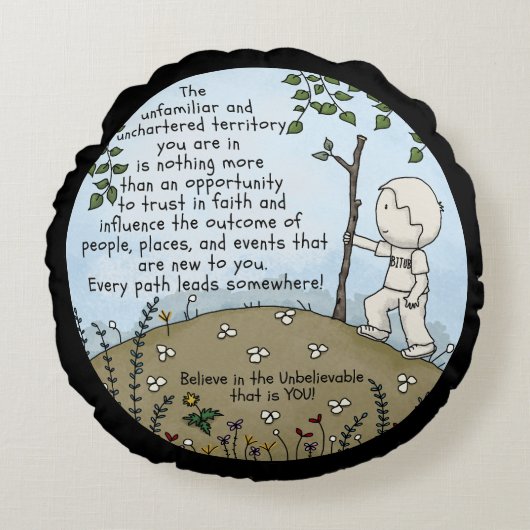 未知地 ラウンドクッション (正面)