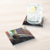 未知数によるペンシルバニアの列車 ガラスコースター (アングル)