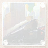 未知数によるペンシルバニアの列車 ガラスコースター (裏面)