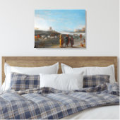 未確認の小写真を持つイタリアの風景 キャンバスプリント (インサイチュ (寝室))