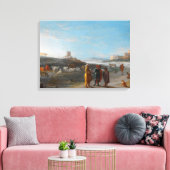 未確認の小写真を持つイタリアの風景 キャンバスプリント (インサイチュ (リビング))