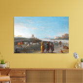 未確認の小写真を持つイタリアの風景 キャンバスプリント (インサイチュ (リビング))