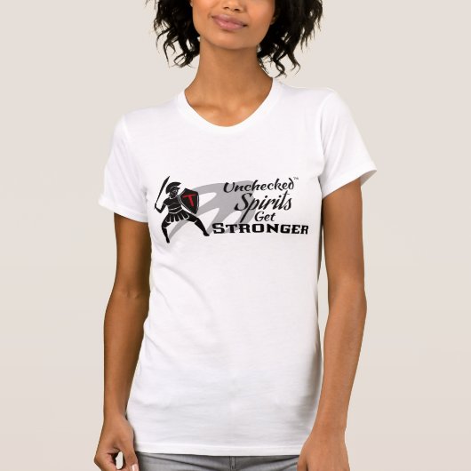 未確認の霊はより強くなるレディースTシャツ Tシャツ (正面)