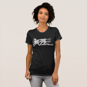 未確認の霊はより強くなる レディースTシャツ ブラック Tシャツ (正面フル)