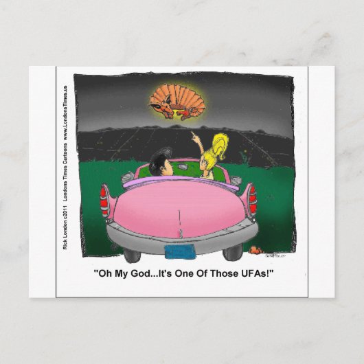 未確認の飛んでいるArmadillo UFAギフトおもしろい ポストカード (正面)