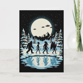 未確認生物のクリスマスカード ビッグフット・クトゥルフ・モスマン カード