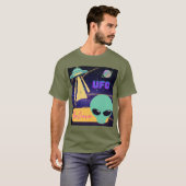 未確認飛行物、地球外生命体を信じる Tシャツ (正面フル)