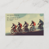 未舗装の道路でバイクリスト 名刺 (裏面)