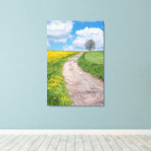 未舗装の道路と木 キャンバスプリント (インサイチュ (ウッドフロア))