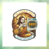 未読メール9999件 受信箱ゼロ オフィスのユーモア イエス様_1 ウィンドウサイン (シート3)