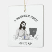 未読祈りの言葉 – すべてのWWJDを削除おもしろい? セラミックオーナメント (左)