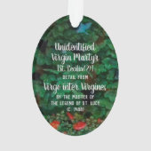未識別ヴァージン殉教者[St. Cecilia(?)] オーナメント (裏面)