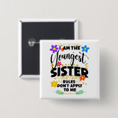 末の妹、ルールが適用されない、おもしろい兄弟姉妹 缶バッジ (正面&裏面)