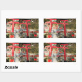 末広大神神社(フォーチュンカエル神社) 長方形シール (シート)