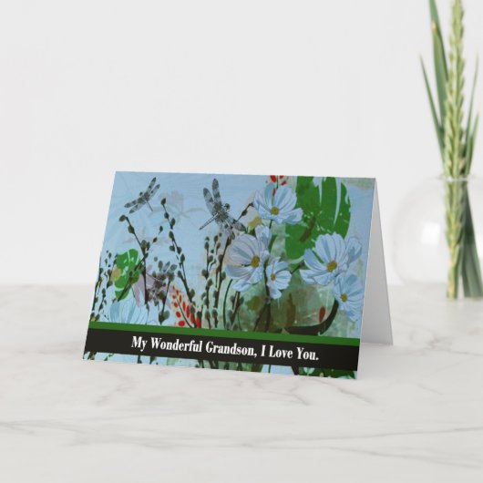 末期症状の祖父母からの孫、さようなら カード (正面)