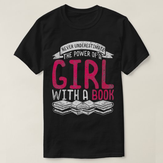 本おたく図書館司書ブックワーム女の子の女の子ギフト読 Tシャツ (デザイン正面)