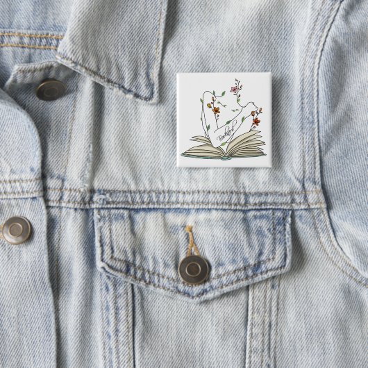 本おたく繊細な野生の花オープンブック 缶バッジ (インサイチュ)