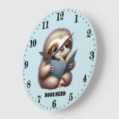 本おもしろいおたくスロット追加文字 ラージ壁時計 (傾斜)