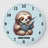 本おもしろいおたくスロット追加文字 ラージ壁時計 (正面)