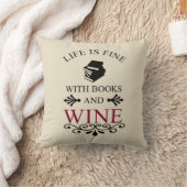 本おもしろいとワイン愛好家のための引用文 クッション (ブランケット)