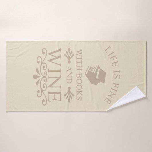 本おもしろいとワイン愛好家のための引用文 バスタオル (バスタオル)